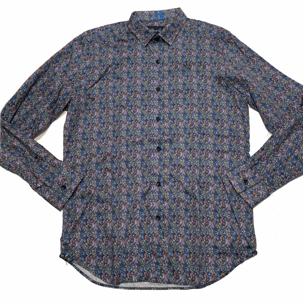M / Robert Graham Men's Multicolor Patterned button down shirt